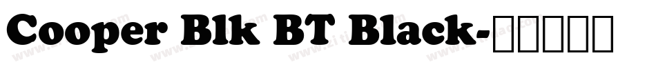 Cooper Blk BT Black字体转换